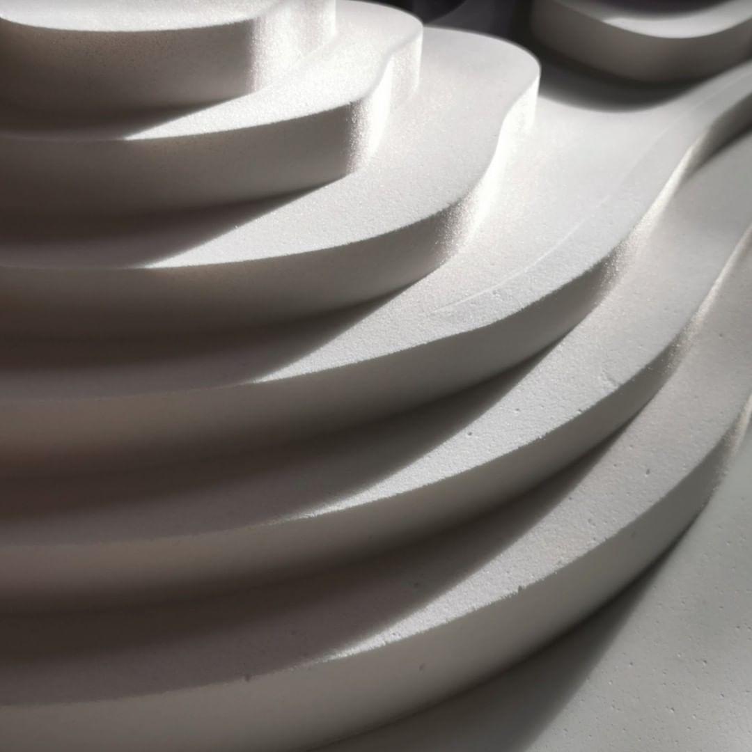 Modern Rice Field Acoustic Ceiling Lamp with Sound Absorbing Melamine Foam and Resin Finish