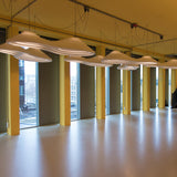 Modern Rice Field Sound Absorbing Resin Pendant Light Textured Acoustic Hanging Lamp for Offices and Homes