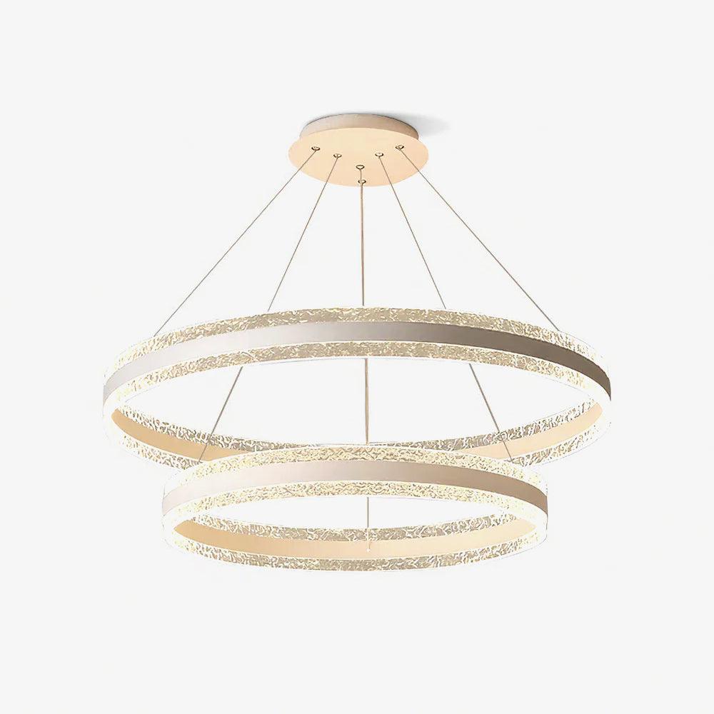 Modern Ring LED Pendant Light Circular Chandelier for Staircase and Entryway
