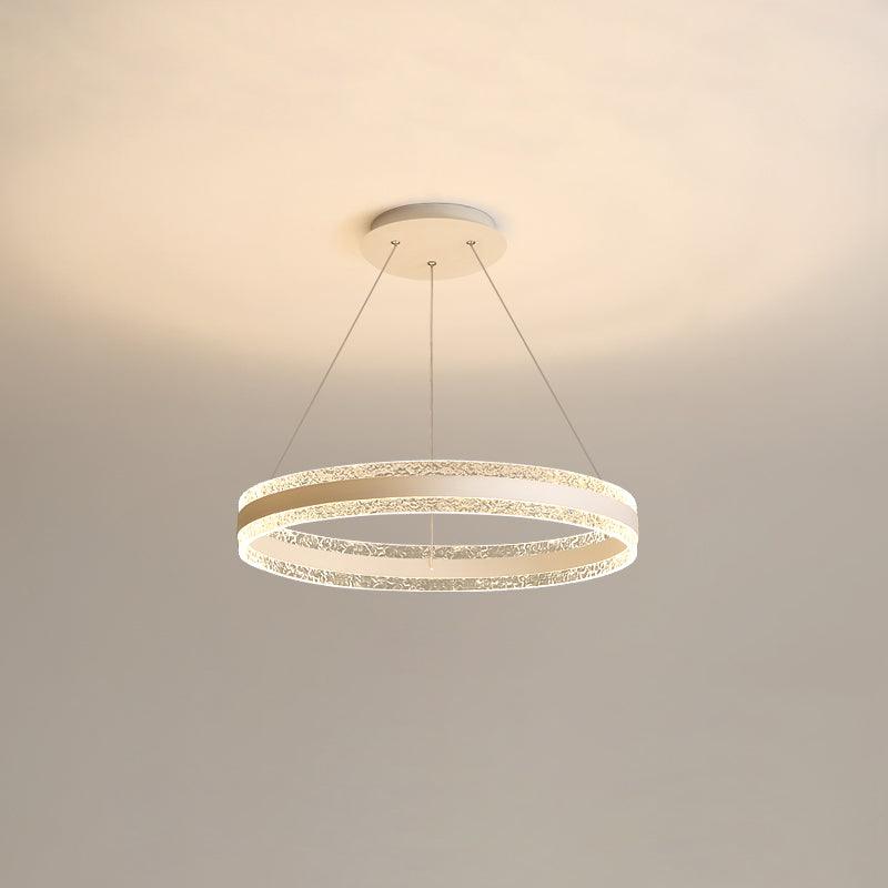 Modern Ring LED Pendant Light Circular Chandelier for Staircase and Entryway