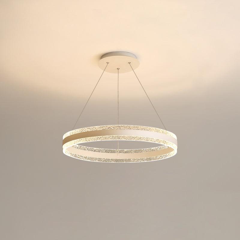 Modern Ring LED Pendant Light Circular Chandelier for Staircase and Entryway