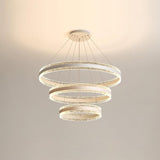 Modern Ring LED Pendant Light Circular Chandelier for Staircase and Entryway