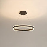 Modern Ring LED Pendant Light Circular Chandelier for Staircase and Entryway