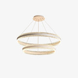 Modern Ring LED Pendant Light Circular Chandelier for Staircase and Entryway