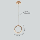 Modern Ring LED Pendant Light Electroplated Metal Circle Hanging Lamp for Dining Room and Bedroom