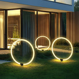 Modern Ring LED Waterproof Outdoor Landscape Lighting for Lawn and Garden Path