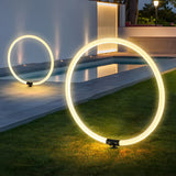 Modern Ring LED Waterproof Outdoor Landscape Lighting for Lawn and Garden Path