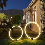 Modern Ring LED Waterproof Outdoor Landscape Lighting for Lawn and Garden Path
