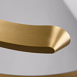 Modern Ring Shaped LED Pendant Light with Acrylic Shade and Adjustable Height for Living Room