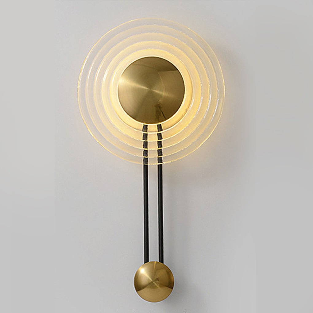 Modern Ripple Glass LED Wall Sconce with Corrugated Shade for Bedside and Living Room Decor