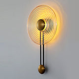 Modern Ripple Glass LED Wall Sconce with Corrugated Shade for Bedside and Living Room Decor