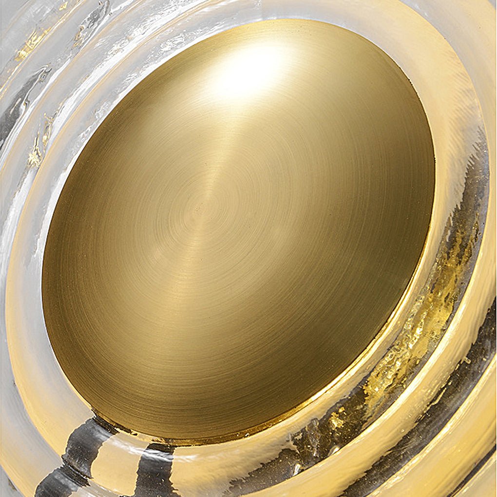 Modern Ripple Glass LED Wall Sconce with Corrugated Shade for Bedside and Living Room Decor