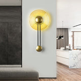 Modern Ripple Glass LED Wall Sconce with Corrugated Shade for Bedside and Living Room Decor