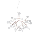 Modern Rose Gold Firefly LED Chandelier Contemporary Nature Inspired Leaf Pendant Lighting