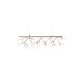 Modern Rose Gold Firefly LED Chandelier Contemporary Nature Inspired Leaf Pendant Lighting