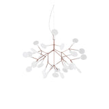 Modern Rose Gold Firefly LED Chandelier Contemporary Nature Inspired Leaf Pendant Lighting