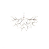 Modern Rose Gold Firefly LED Chandelier Contemporary Nature Inspired Leaf Pendant Lighting