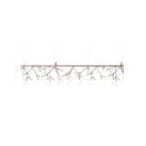 Modern Rose Gold Firefly LED Chandelier Contemporary Nature Inspired Leaf Pendant Lighting