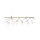 Modern Rose Gold Firefly LED Chandelier Contemporary Nature Inspired Leaf Pendant Lighting