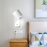 Modern Rotatable Cylinder Wall Lamp Adjustable Metal Sconce for Bedroom and Living Room
