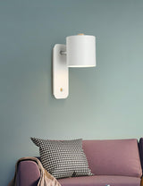 Modern Rotatable Cylinder Wall Lamp Adjustable Metal Sconce for Bedroom and Living Room