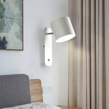 Modern Rotatable Cylinder Wall Lamp Adjustable Metal Sconce for Bedroom and Living Room
