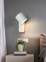Modern Rotatable Cylinder Wall Lamp Adjustable Metal Sconce for Bedroom and Living Room