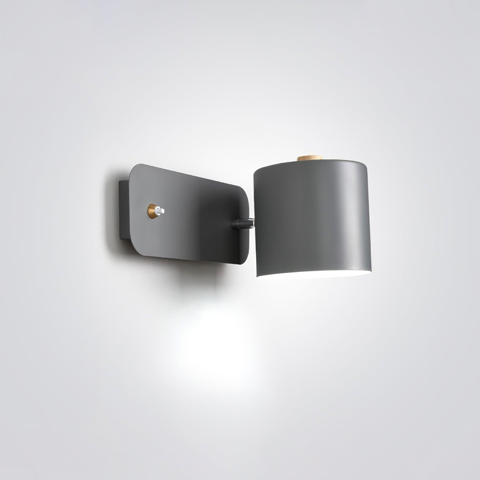 Modern Rotatable Cylinder Wall Lamp Adjustable Metal Sconce for Bedroom and Living Room