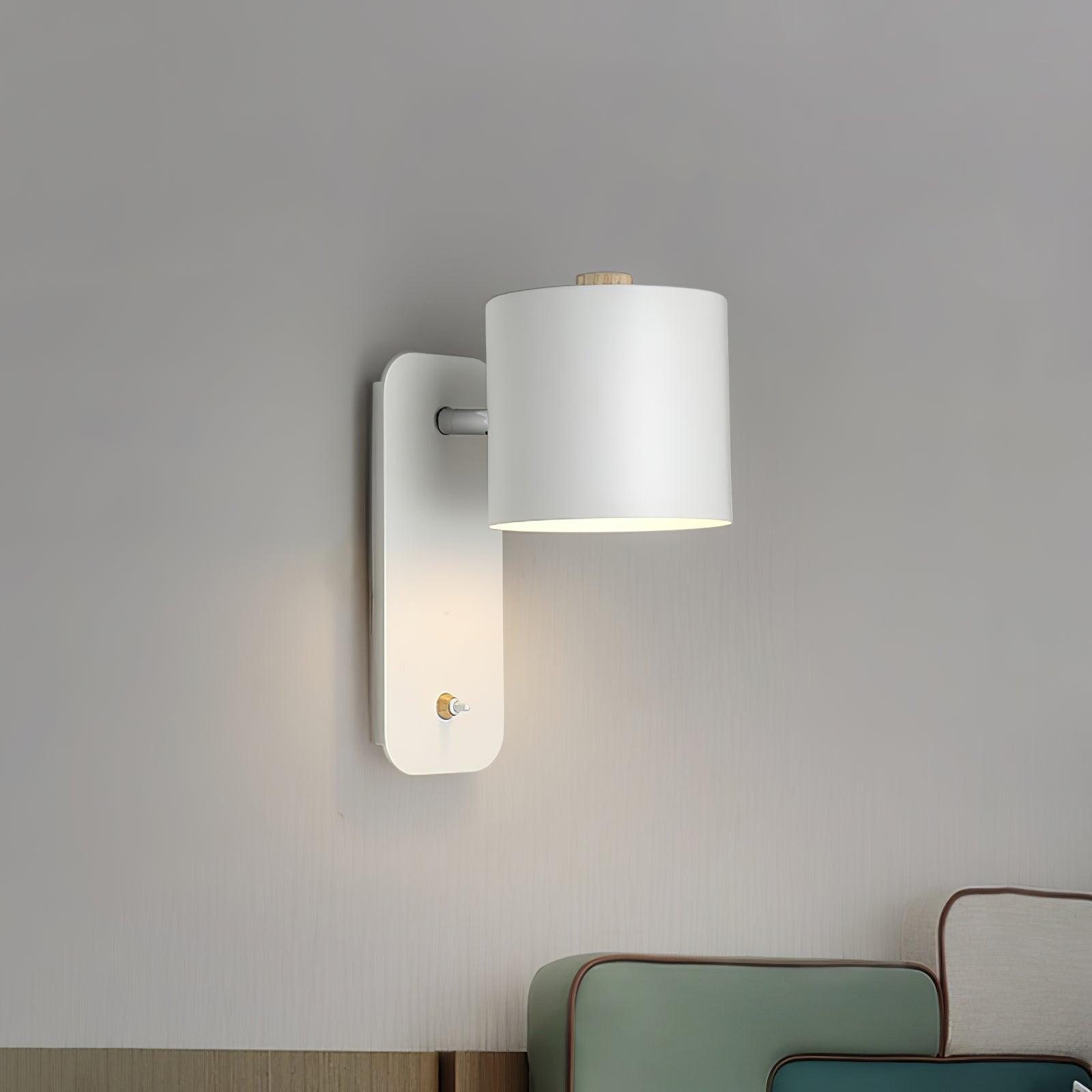 Modern Rotatable Cylinder Wall Lamp Adjustable Metal Sconce for Bedroom and Living Room