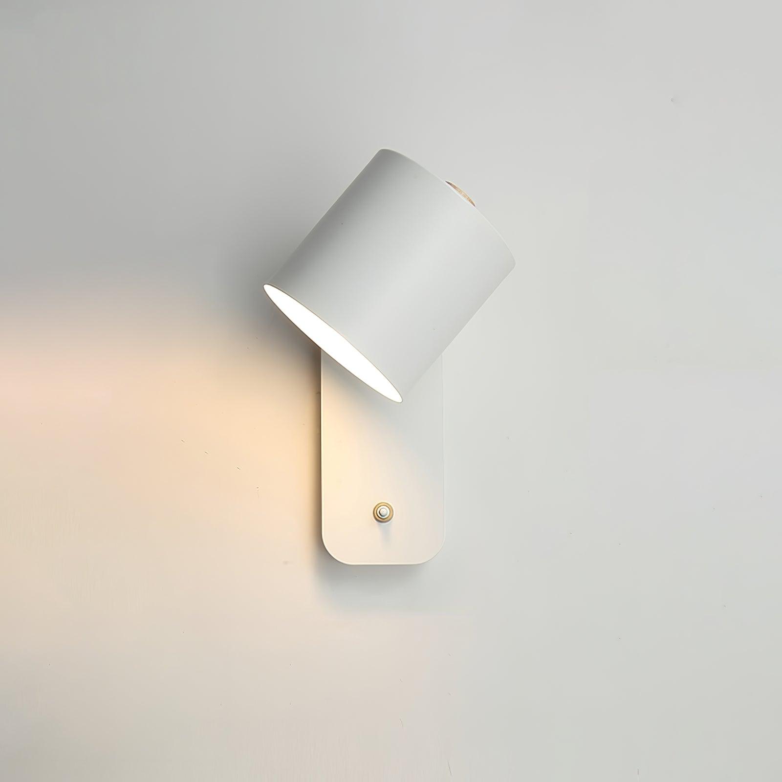 Modern Rotatable Cylinder Wall Lamp Adjustable Metal Sconce for Bedroom and Living Room
