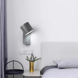 Modern Rotatable Cylinder Wall Lamp Adjustable Metal Sconce for Bedroom and Living Room