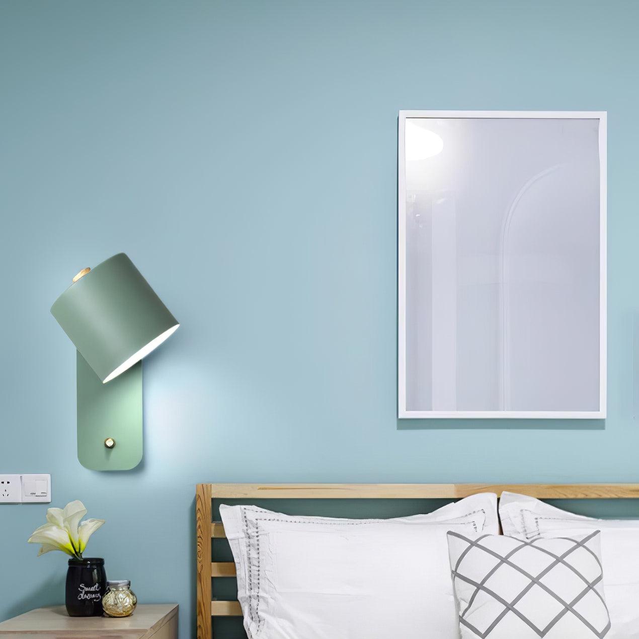 Modern Rotatable Cylinder Wall Lamp Adjustable Metal Sconce for Bedroom and Living Room
