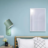 Modern Rotatable Cylinder Wall Lamp Adjustable Metal Sconce for Bedroom and Living Room