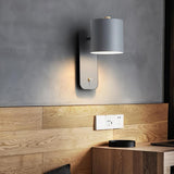 Modern Rotatable Cylinder Wall Lamp Adjustable Metal Sconce for Bedroom and Living Room