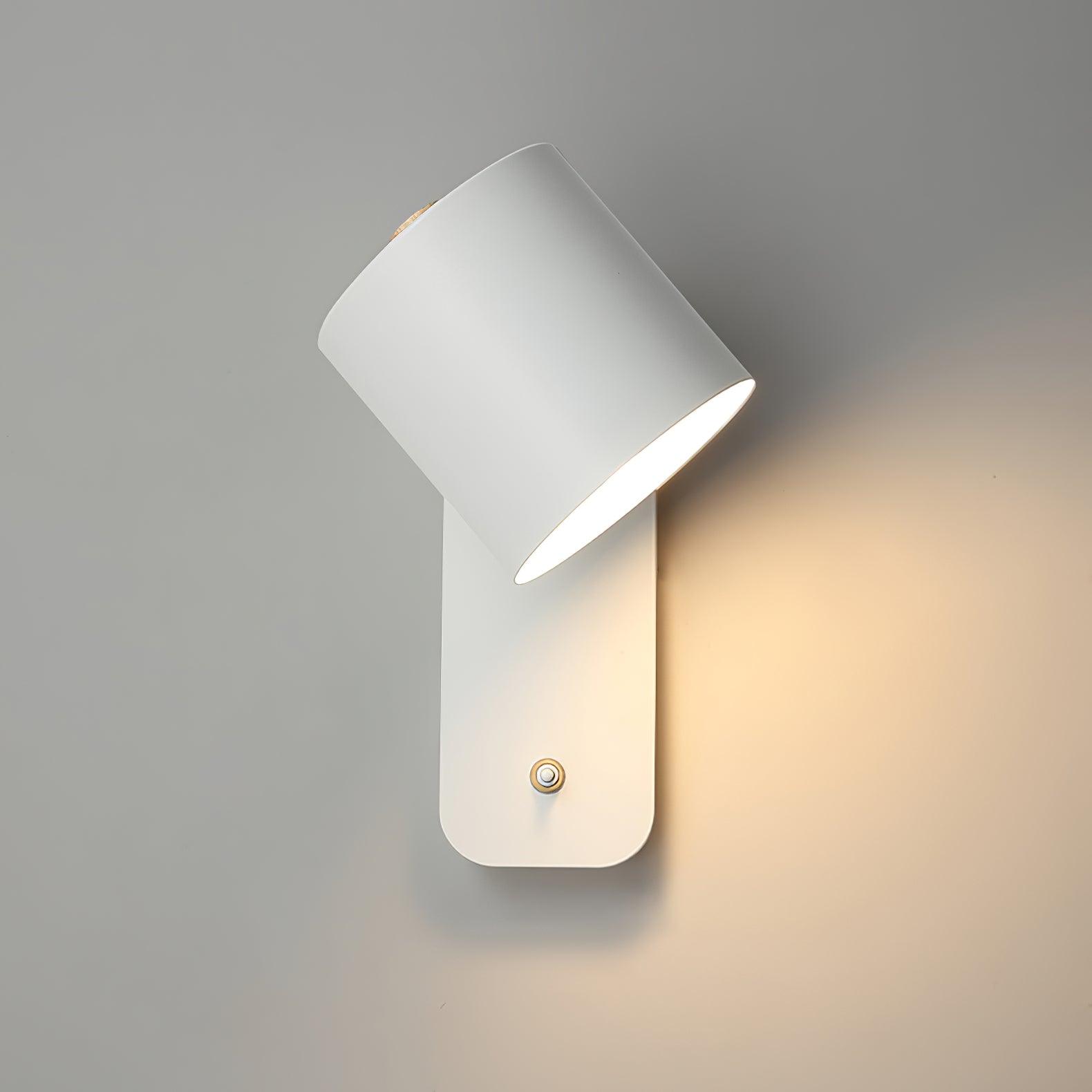 Modern Rotatable Cylinder Wall Lamp Adjustable Metal Sconce for Bedroom and Living Room