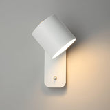 Modern Rotatable Cylinder Wall Lamp Adjustable Metal Sconce for Bedroom and Living Room