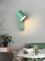 Modern Rotatable Cylinder Wall Lamp Adjustable Metal Sconce for Bedroom and Living Room