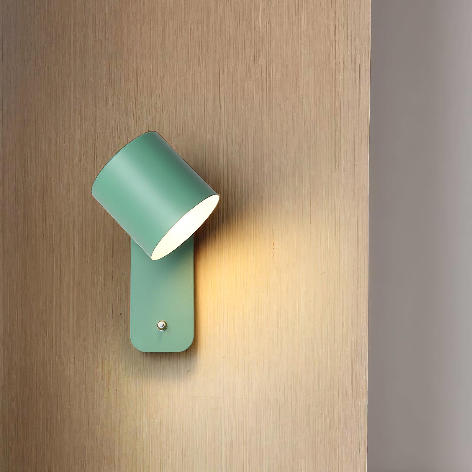 Modern Rotatable Cylinder Wall Lamp Adjustable Metal Sconce for Bedroom and Living Room