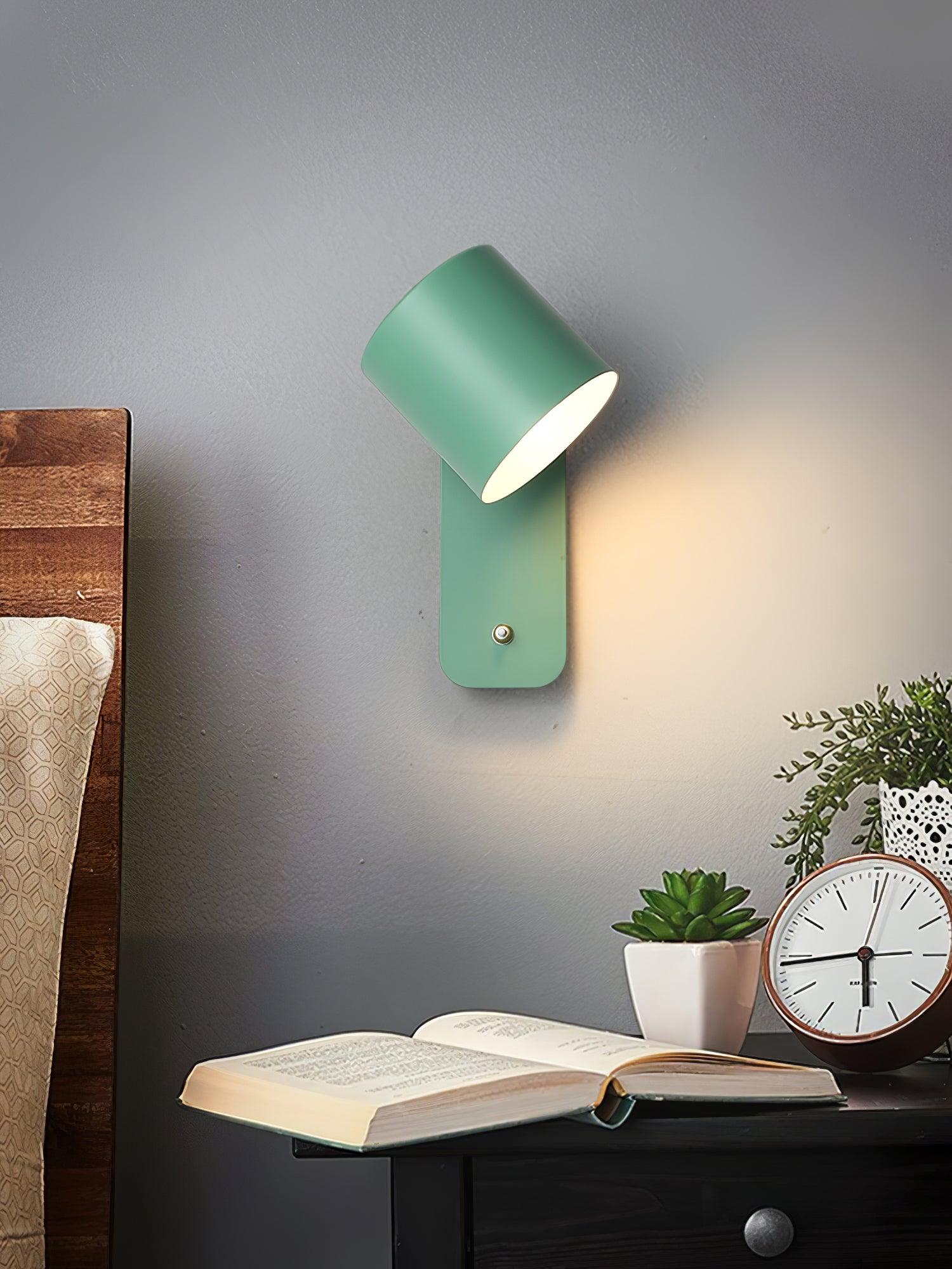 Modern Rotatable Cylinder Wall Lamp Adjustable Metal Sconce for Bedroom and Living Room