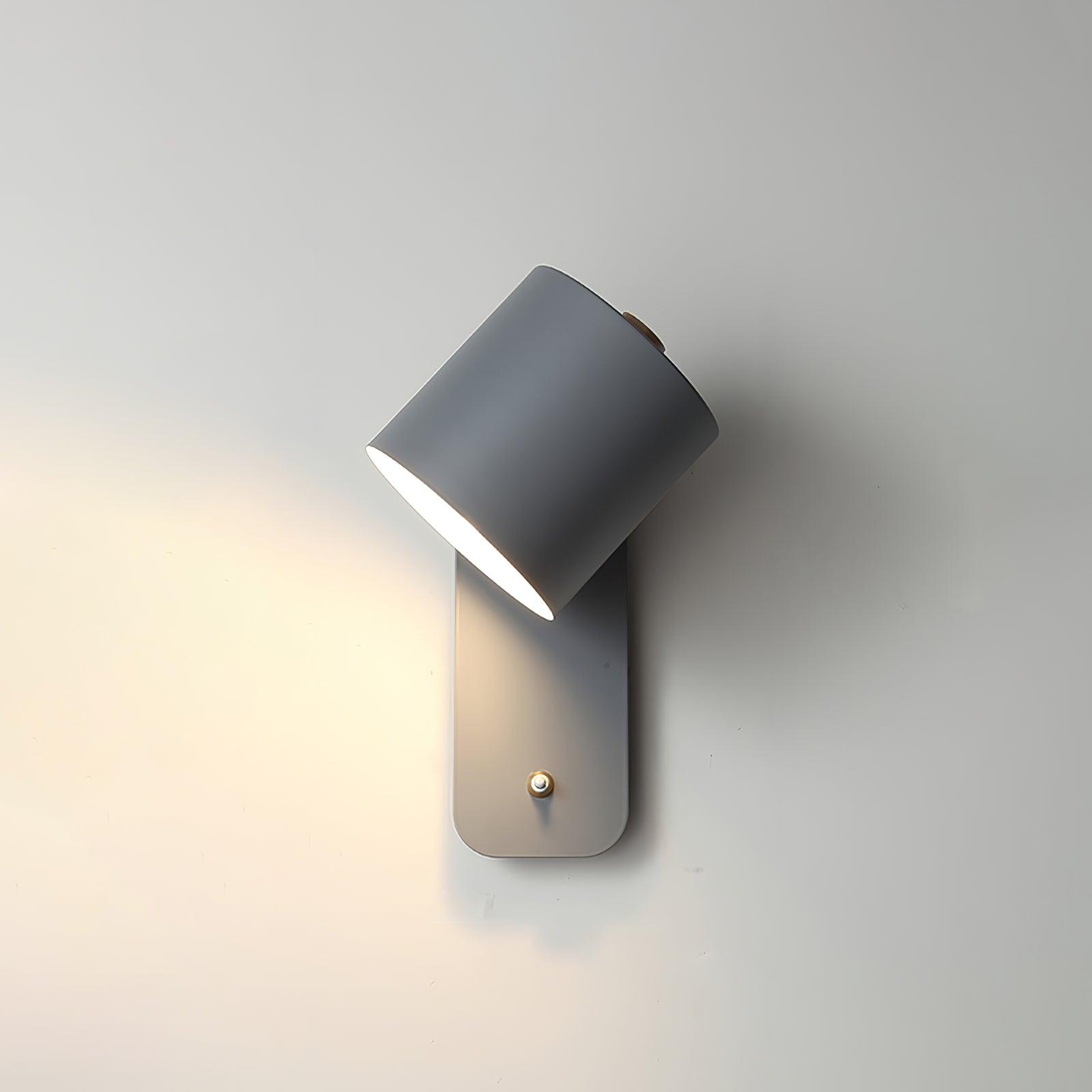Modern Rotatable Cylinder Wall Lamp Adjustable Metal Sconce for Bedroom and Living Room
