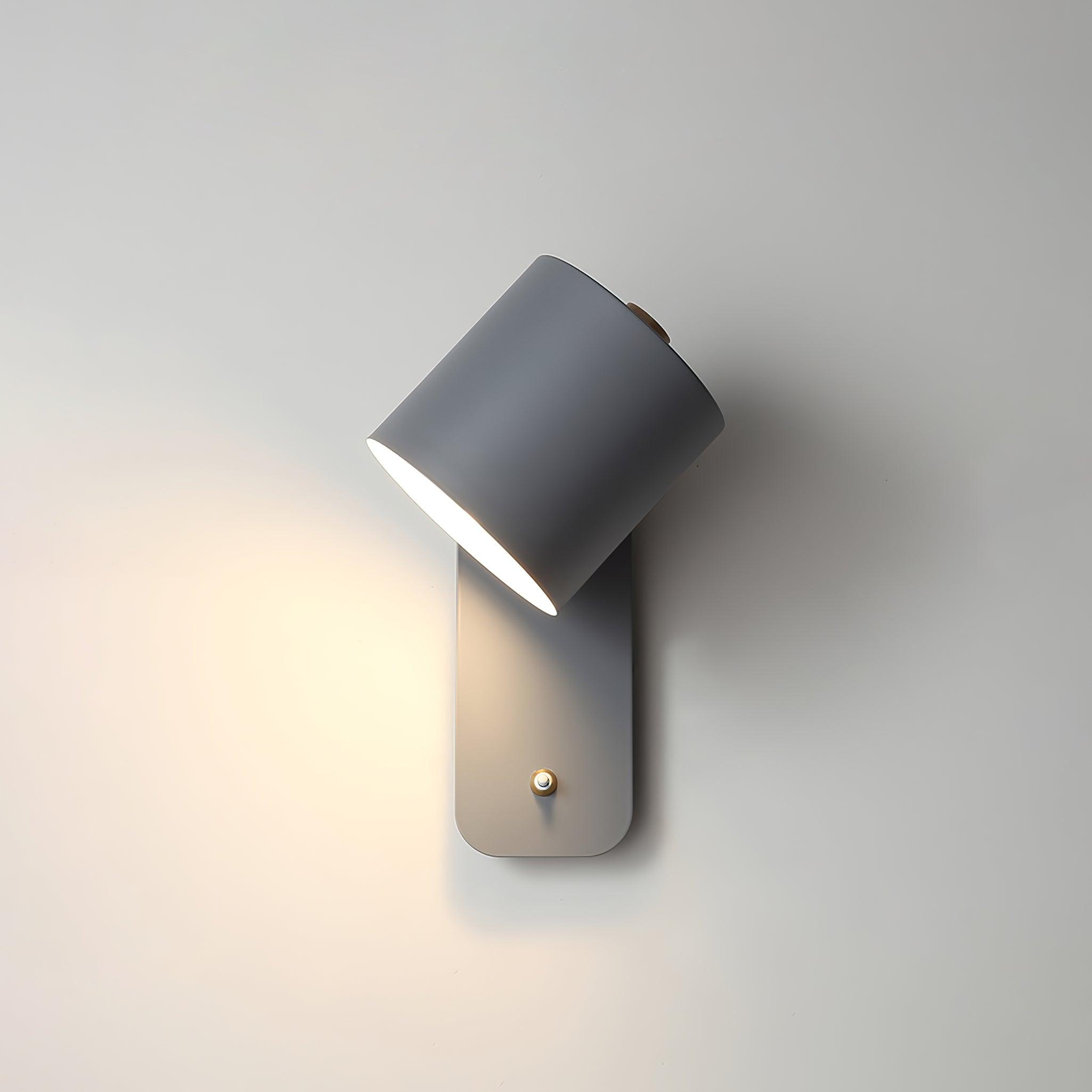 Modern Rotatable Cylinder Wall Lamp Adjustable Metal Sconce for Bedroom and Living Room