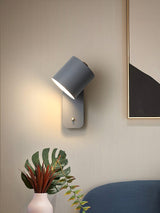 Modern Rotatable Cylinder Wall Lamp Adjustable Metal Sconce for Bedroom and Living Room