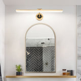 Modern Rotatable LED Bathroom Vanity Light Bar with Copper Frame in Black and Gold