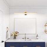 Modern Rotatable LED Bathroom Vanity Light Bar with Copper Frame in Black and Gold
