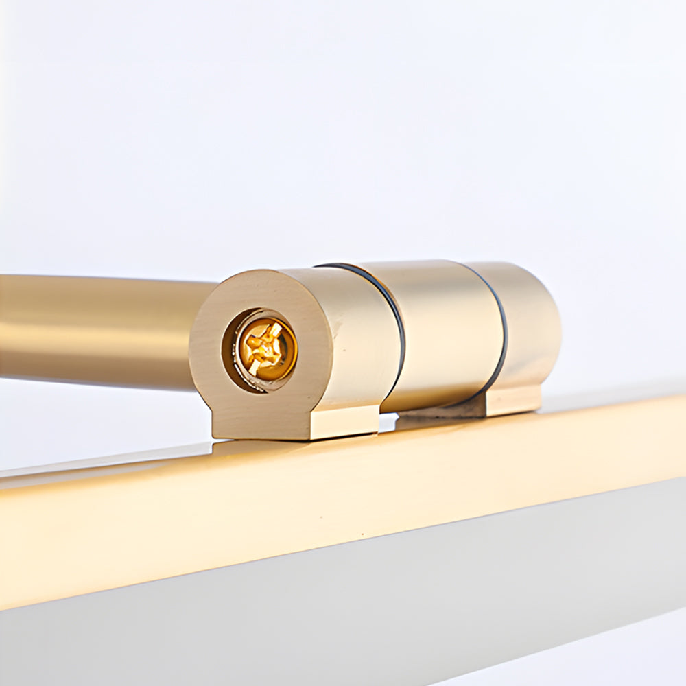 Modern Rotatable LED Bathroom Vanity Light Bar with Copper Frame in Black and Gold