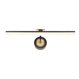 Modern Rotatable LED Bathroom Vanity Light Bar with Copper Frame in Black and Gold