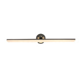 Modern Rotatable LED Bathroom Vanity Light Bar with Copper Frame in Black and Gold