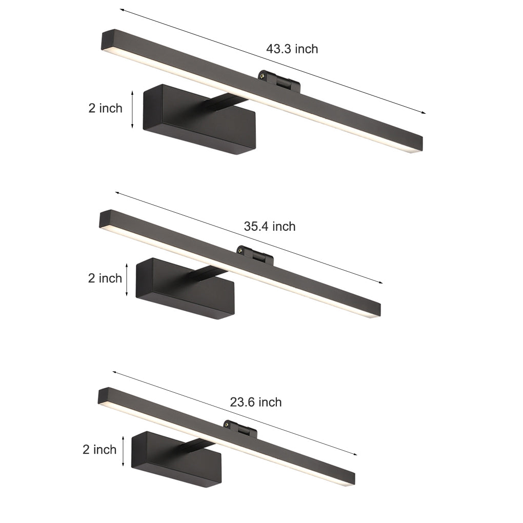 Modern Rotatable LED Bathroom Vanity Light Linear Adjustable Wall Sconce Lighting
