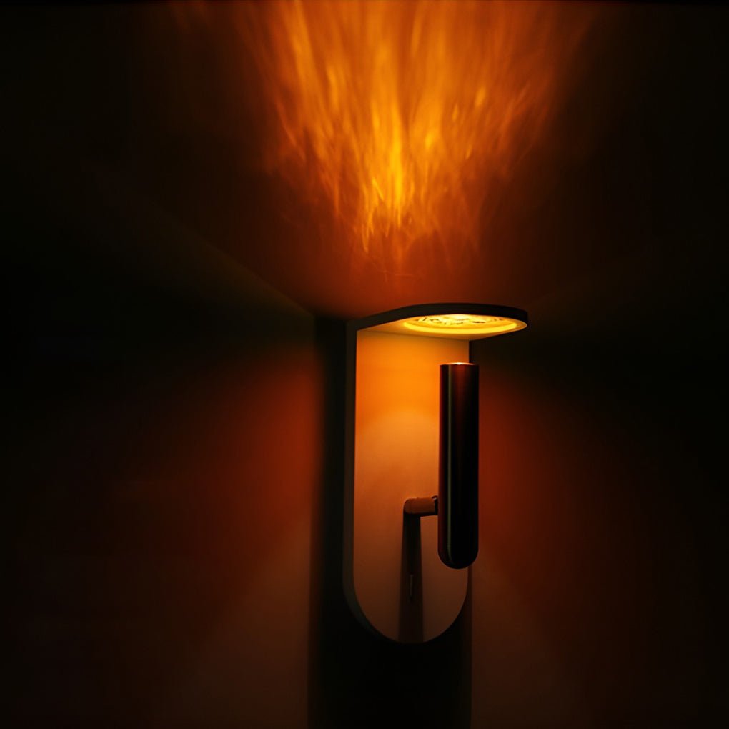 Modern Rotatable LED Flame Wall Sconce Nordic Acrylic Wall Lamp for Living Room Bedroom