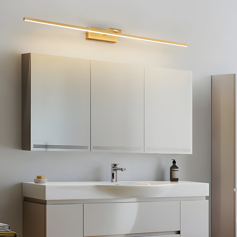 Modern Rotatable LED Mirror Vanity Light Copper Wall Sconce for Bathroom and Dressing Room